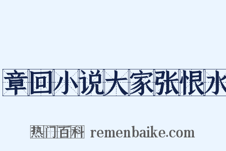 章回小说大家张恨水是什么意思的图片